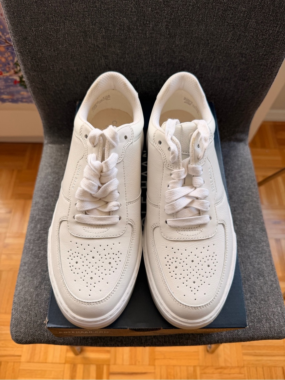 BRAND NEW - Cole Haan Women’s White Leather Low-Top Sneakers